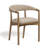 TOV Vina Taupe Performance Vegan Leather Dining Chair