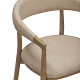 TOV Vina Taupe Performance Vegan Leather Dining Chair