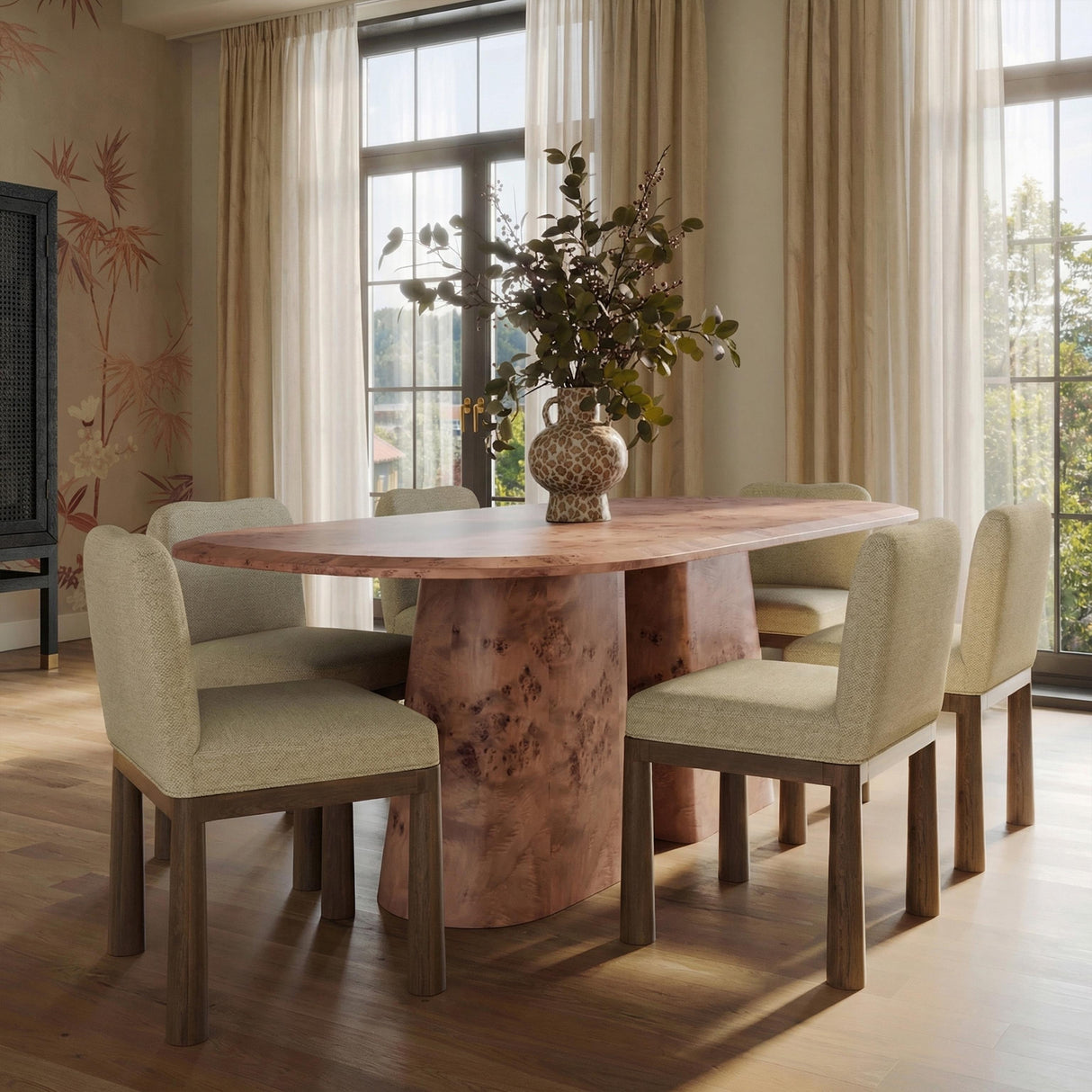TOV Gladyss Honey Burl Dining Table