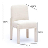 TOV Martina Cream Performance Fabric Dining Chair