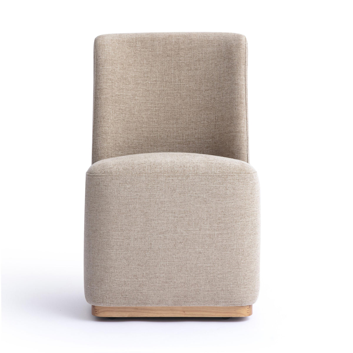 TOV Melissa Tan Performance Fabric Rolling Dining Chair