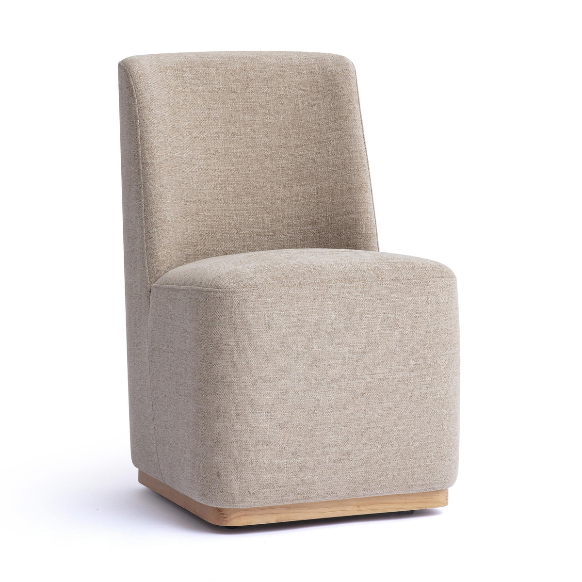 TOV Melissa Tan Performance Fabric Rolling Dining Chair