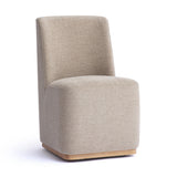 TOV Melissa Tan Performance Fabric Rolling Dining Chair