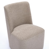 TOV Melissa Tan Performance Fabric Rolling Dining Chair