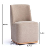 TOV Melissa Tan Performance Fabric Rolling Dining Chair