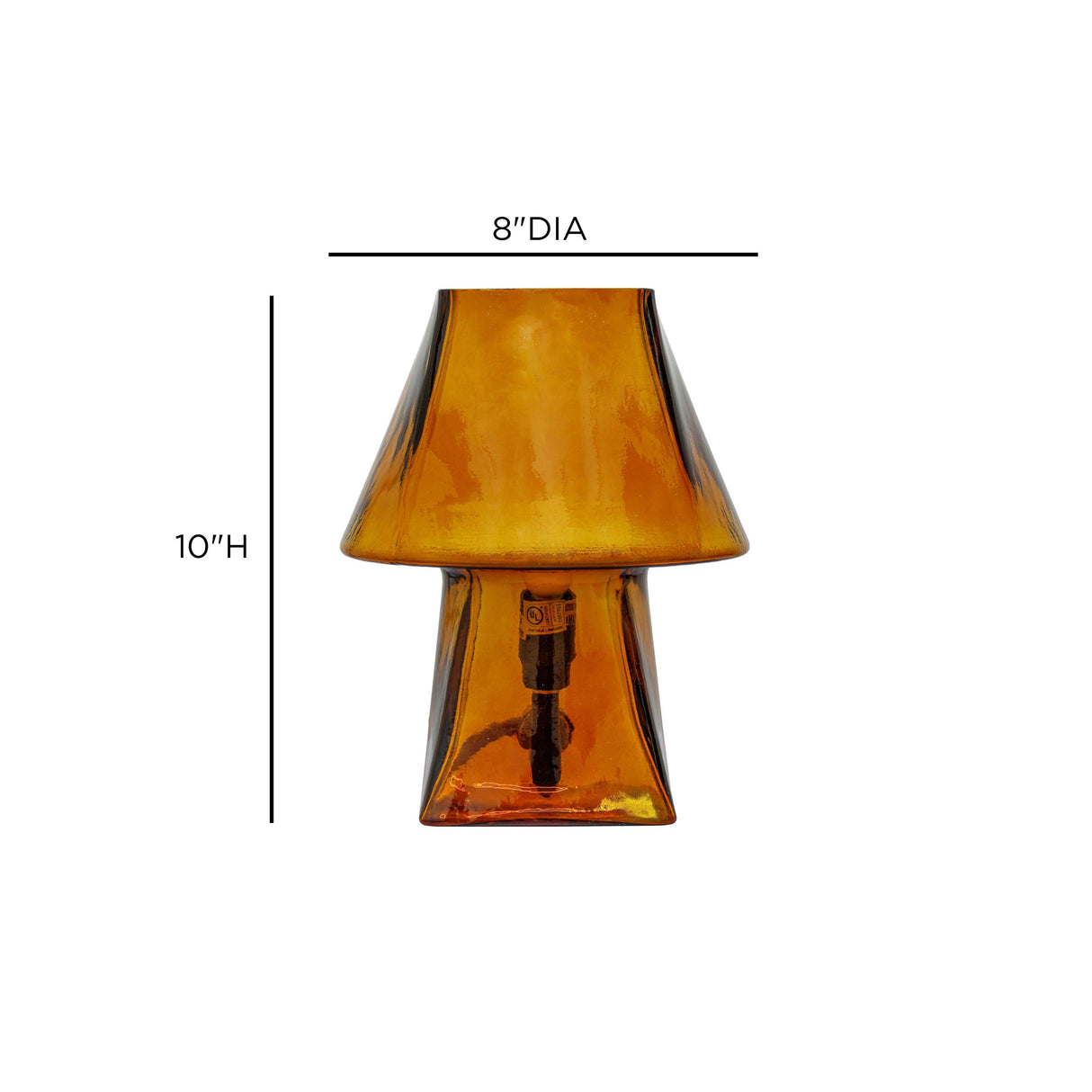 TOV Luca Amber Glass Mini Lamp