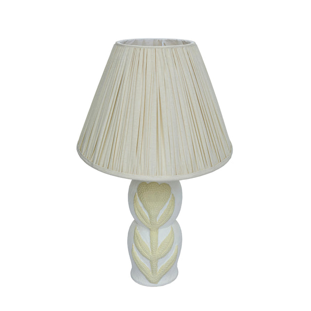 TOV Edith Curved Papier Mache Flower Pleated Table Lamp