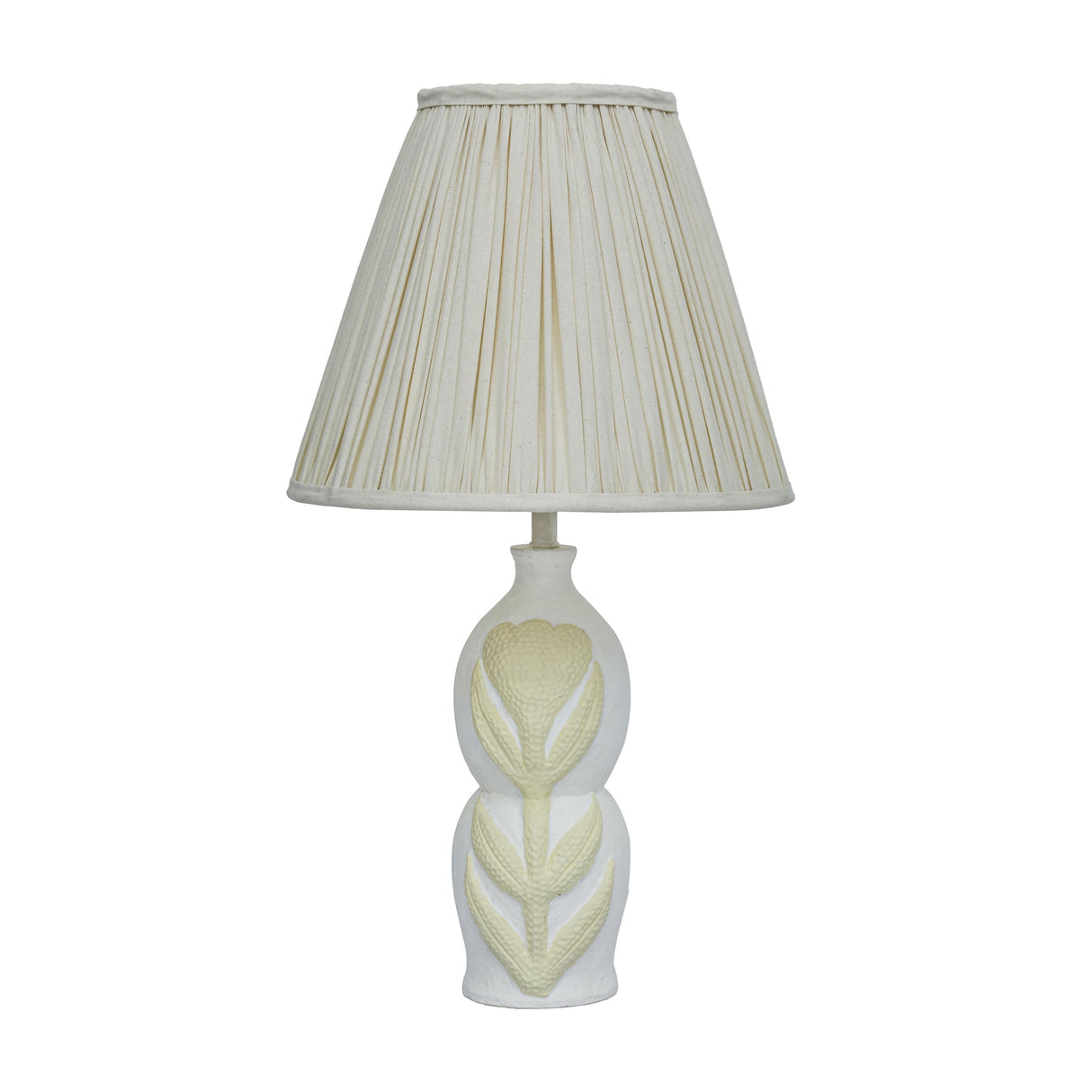 TOV Edith Curved Papier Mache Flower Pleated Table Lamp