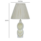 TOV Edith Curved Papier Mache Flower Pleated Table Lamp