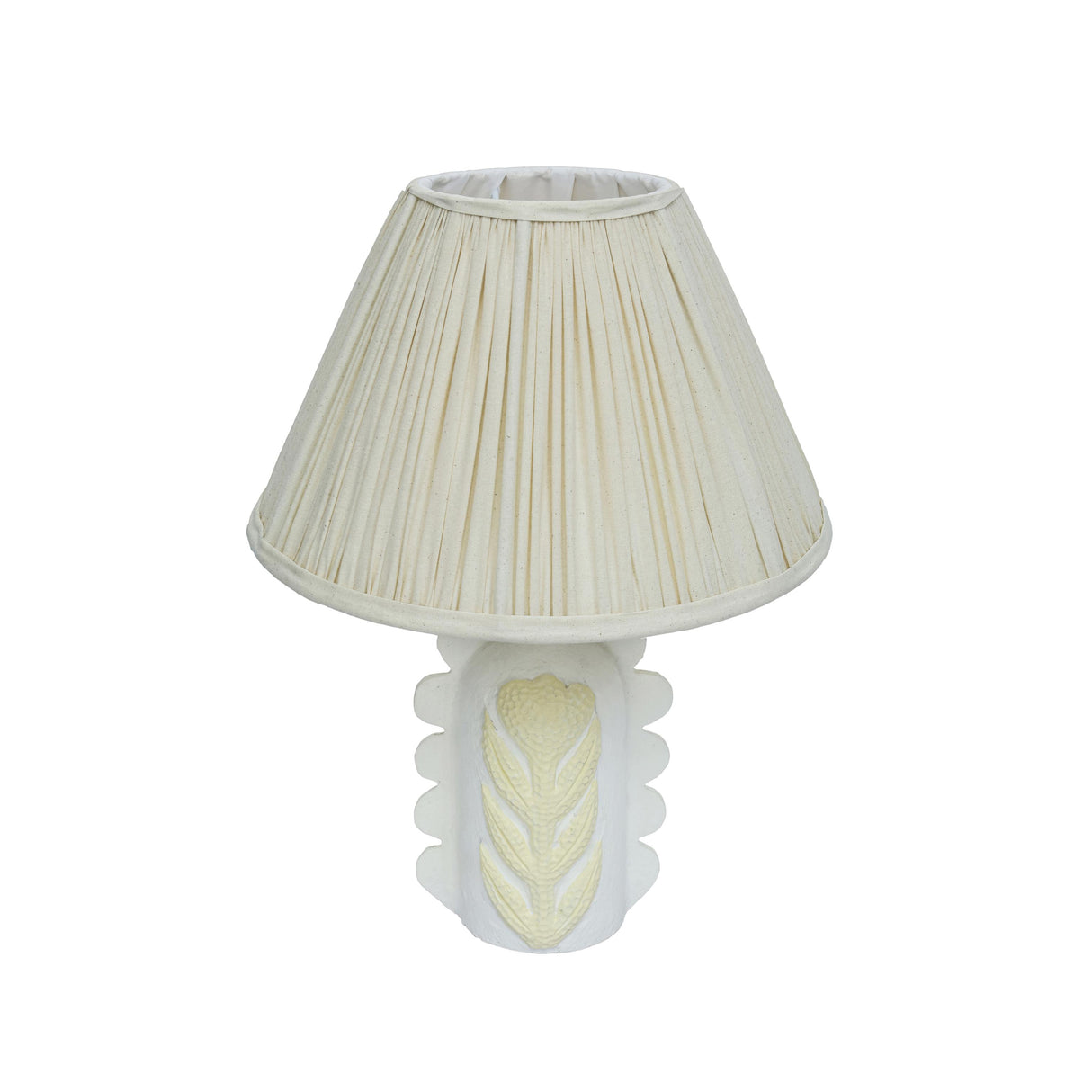 TOV Edith Scalloped Papier Mache Flower Pleated Table Lamp