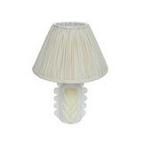 TOV Edith Scalloped Papier Mache Flower Pleated Table Lamp