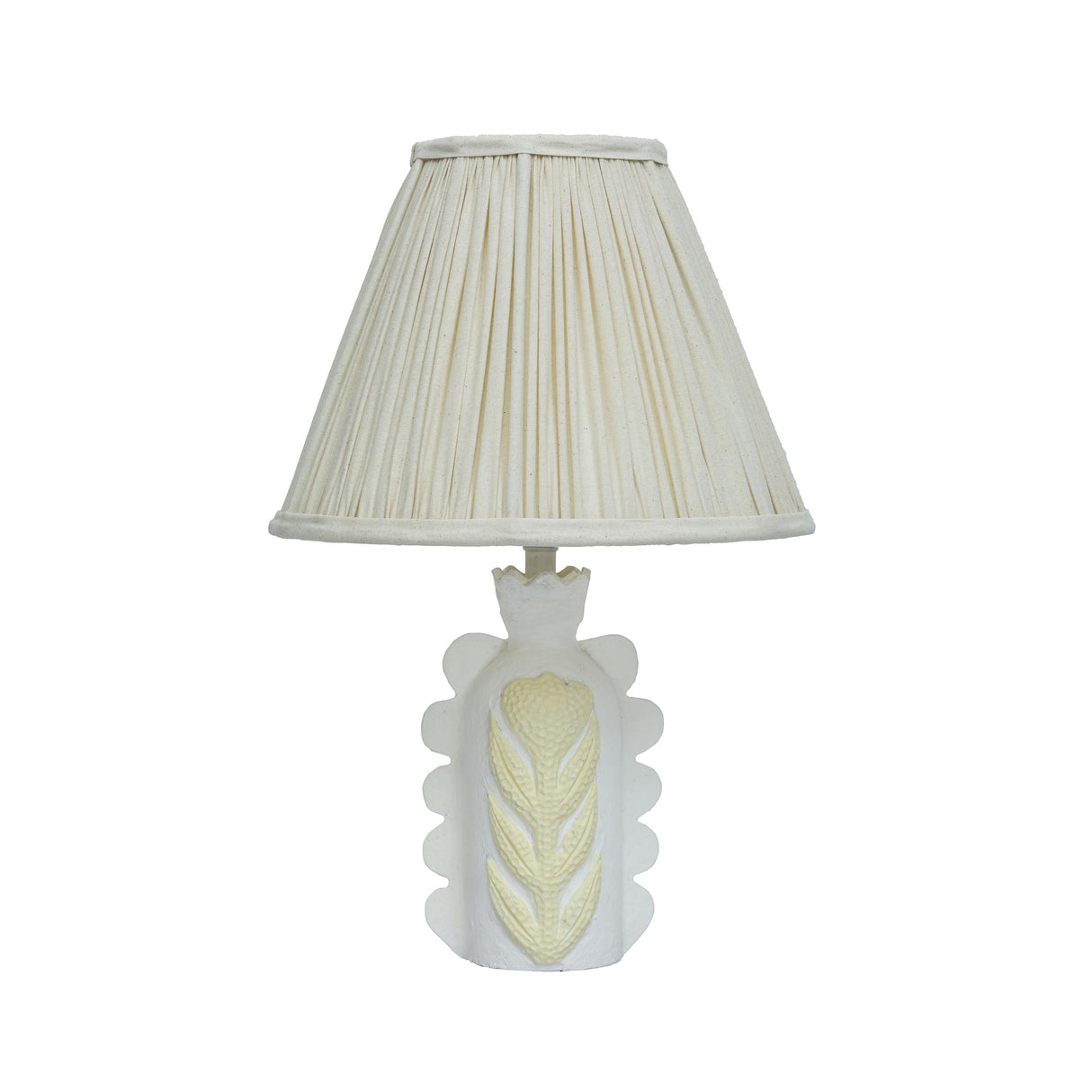 TOV Edith Scalloped Papier Mache Flower Pleated Table Lamp