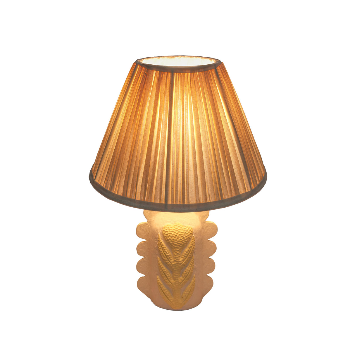 TOV Edith Scalloped Papier Mache Flower Pleated Table Lamp
