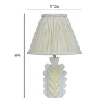 TOV Edith Scalloped Papier Mache Flower Pleated Table Lamp