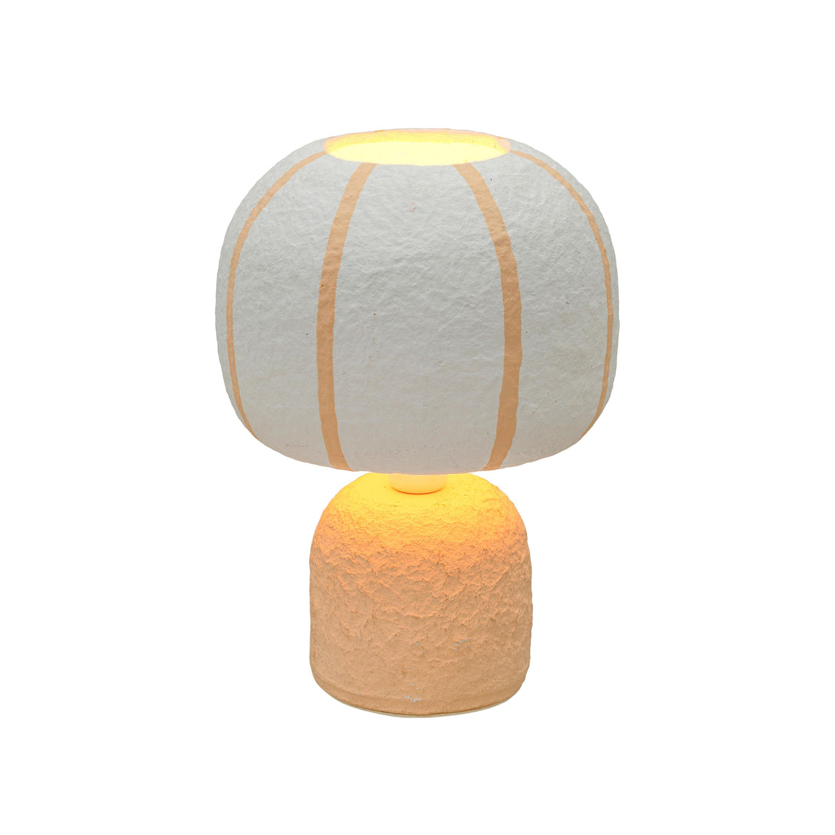 TOV Margate Pink Peach Cotton Mache Table Lamp