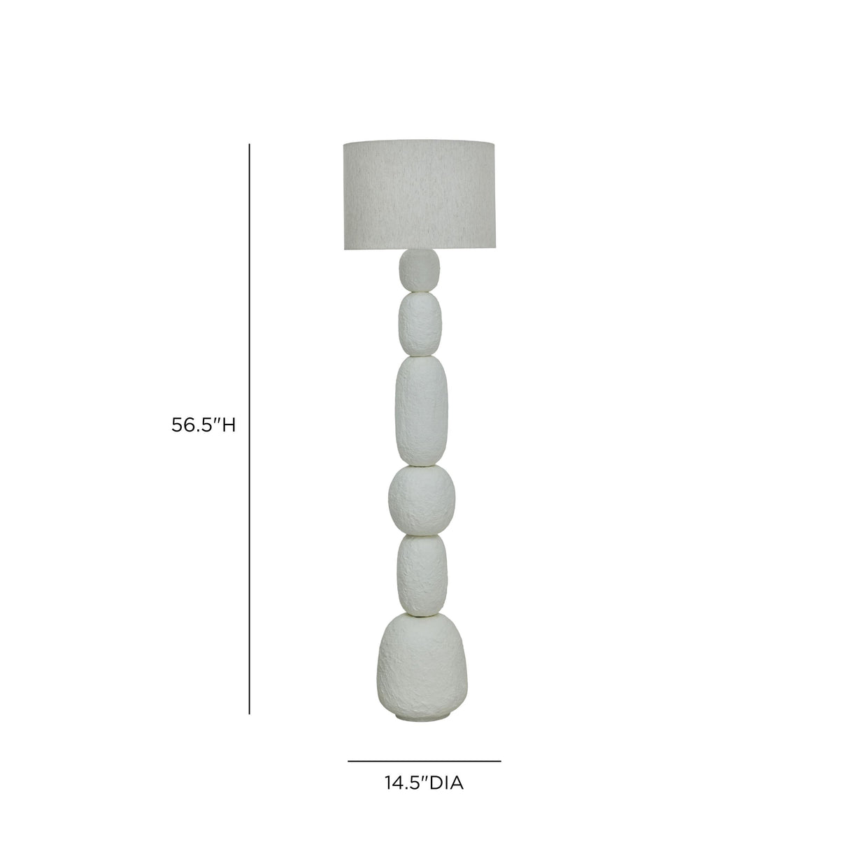 TOV Pebble Cream Floor Lamp