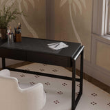 TOV Alfalfa Black 2 Drawer Desk