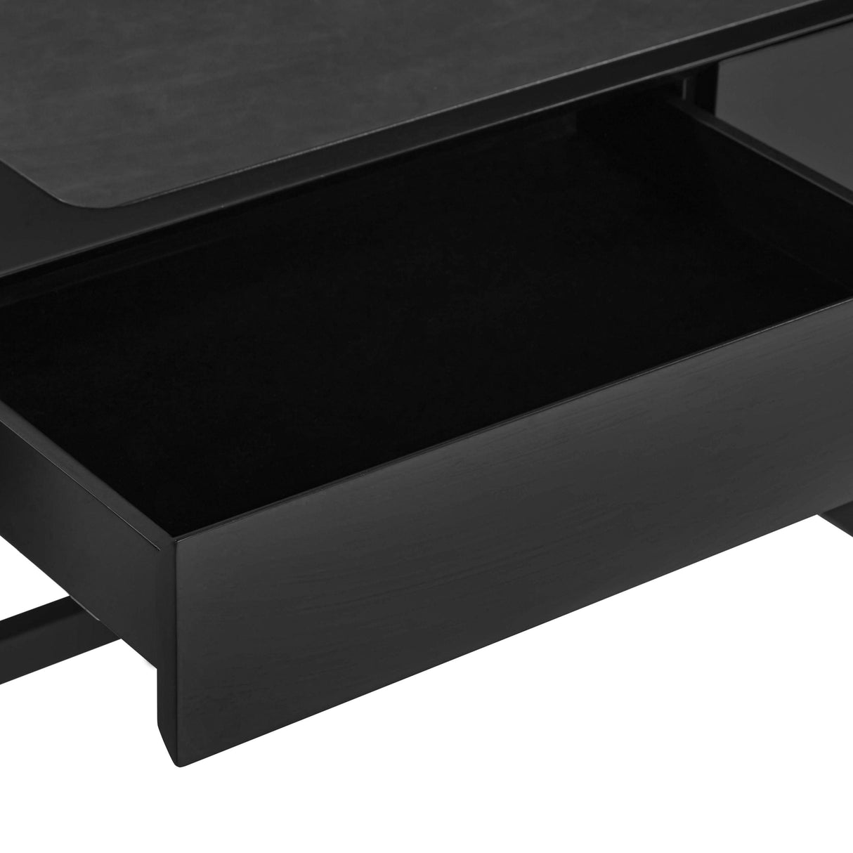 TOV Alfalfa Black 2 Drawer Desk