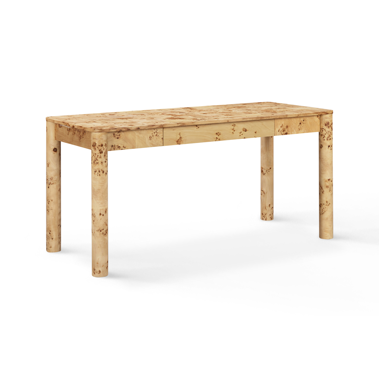 TOV Berri Natural Burl 3-Drawer Work Desk