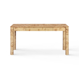 TOV Berri Natural Burl 3-Drawer Work Desk