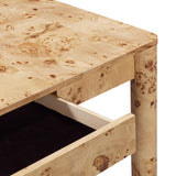 TOV Berri Natural Burl 3-Drawer Work Desk