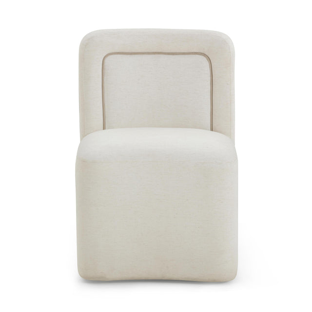 TOV Dolce Cream Rolling Desk Chair