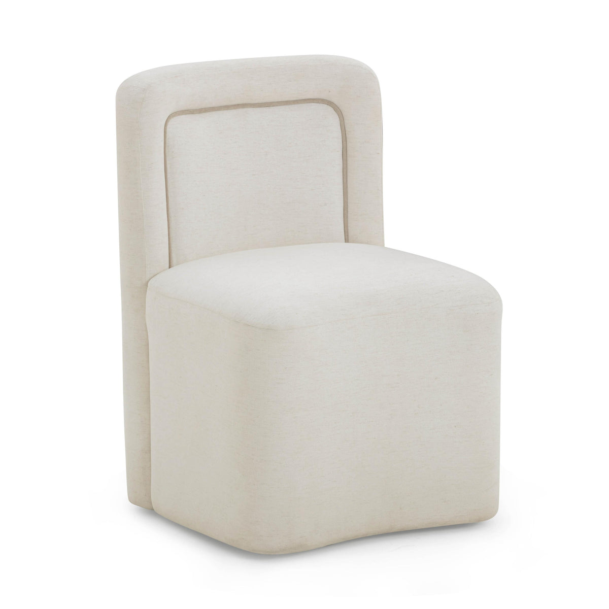 TOV Dolce Cream Rolling Desk Chair