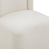 TOV Dolce Cream Rolling Desk Chair