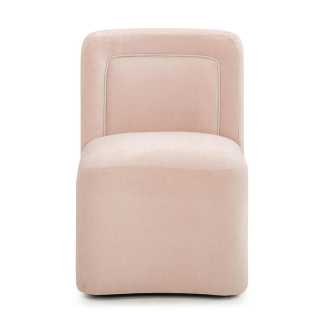TOV Dolce Pink Rolling Desk Chair