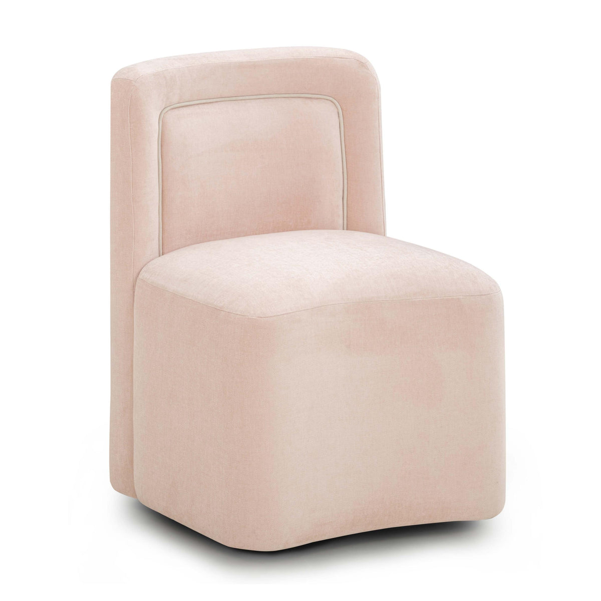 TOV Dolce Pink Rolling Desk Chair