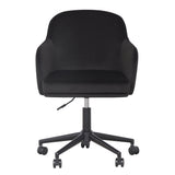 TOV Sydney Black Performance Velvet Office Desk Chair