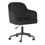 TOV Sydney Black Performance Velvet Office Desk Chair