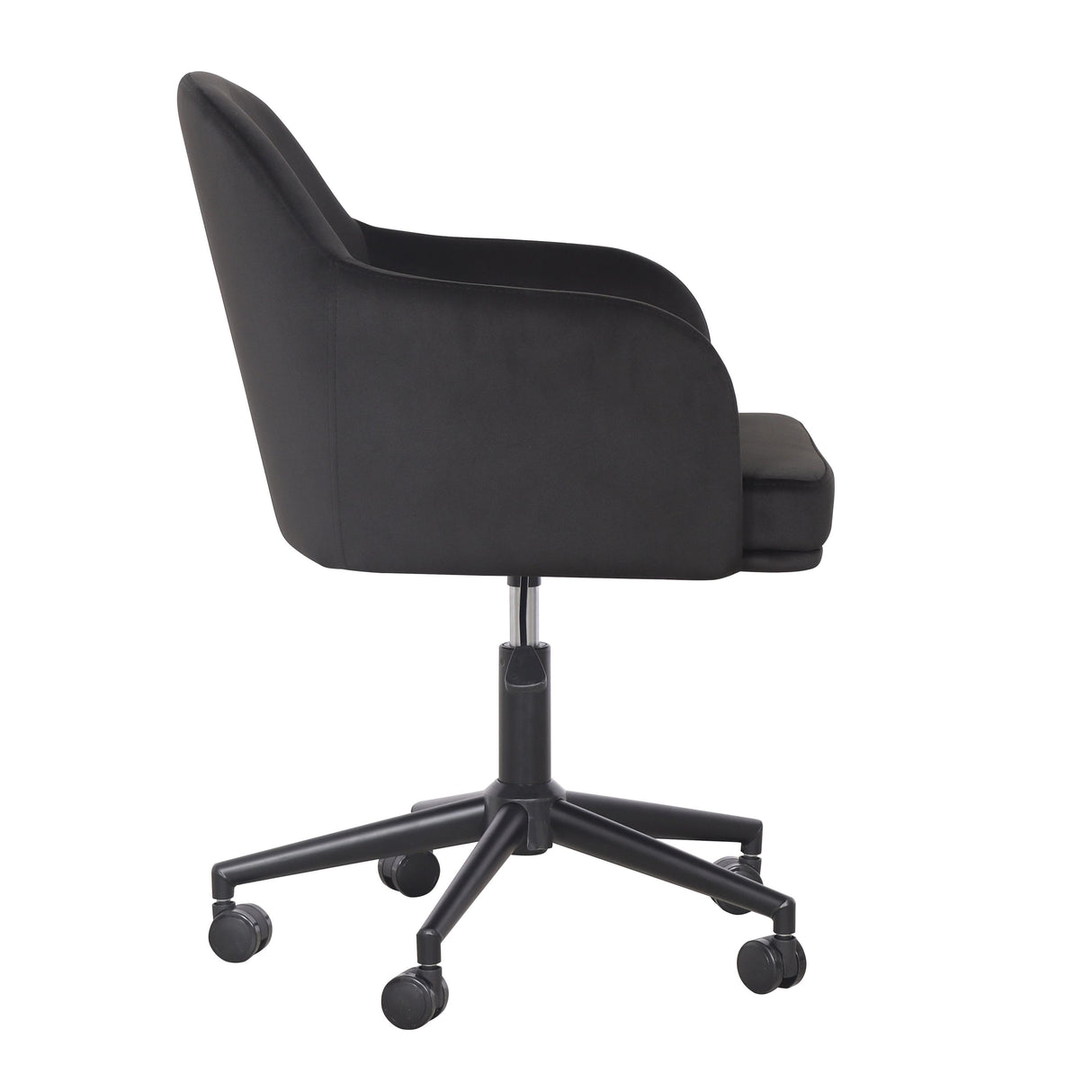 TOV Sydney Black Performance Velvet Office Desk Chair