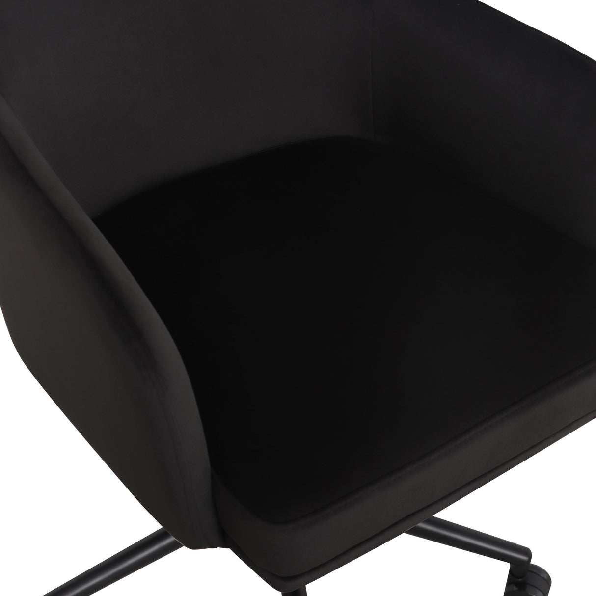 TOV Sydney Black Performance Velvet Office Desk Chair
