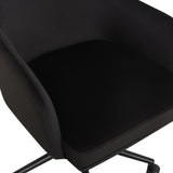 TOV Sydney Black Performance Velvet Office Desk Chair