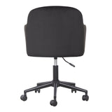 TOV Sydney Black Performance Velvet Office Desk Chair