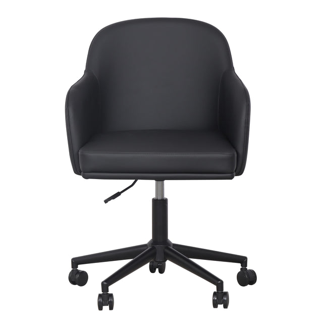 TOV Sydney Black Performance Vegan Leather Office Desk Chair