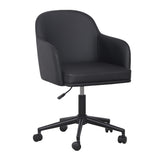 TOV Sydney Black Performance Vegan Leather Office Desk Chair