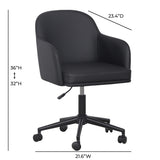 TOV Sydney Black Performance Vegan Leather Office Desk Chair