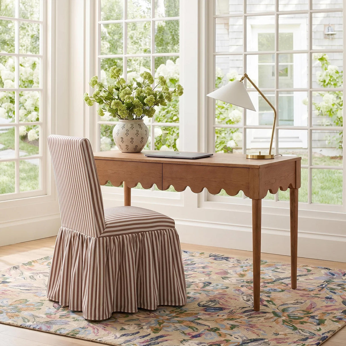 TOV Oodle Walnut 2-Drawer Desk