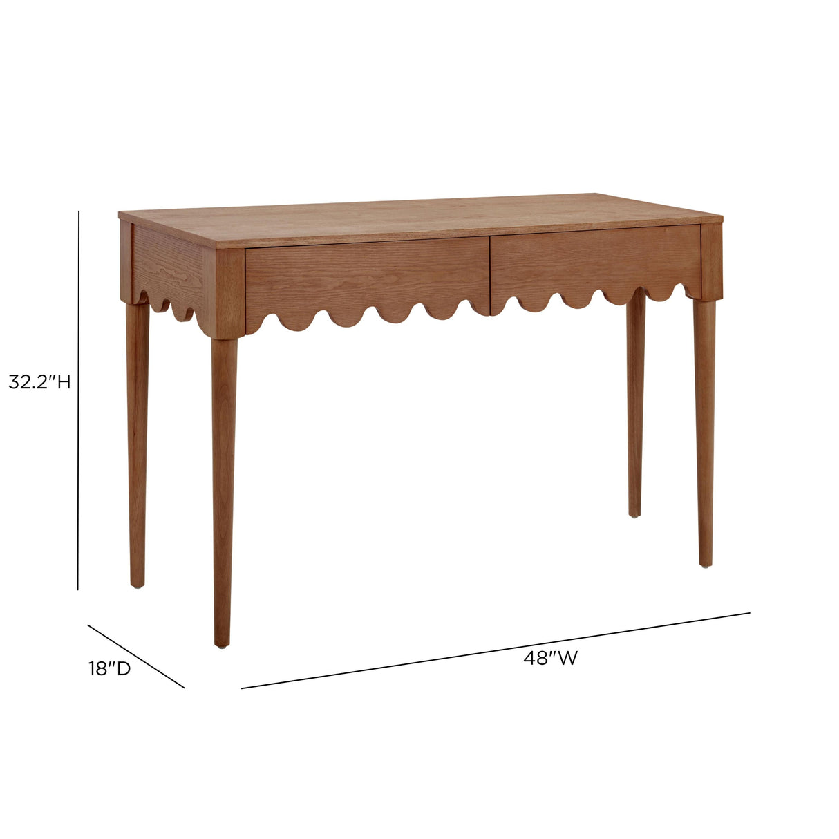 TOV Oodle Walnut 2-Drawer Desk