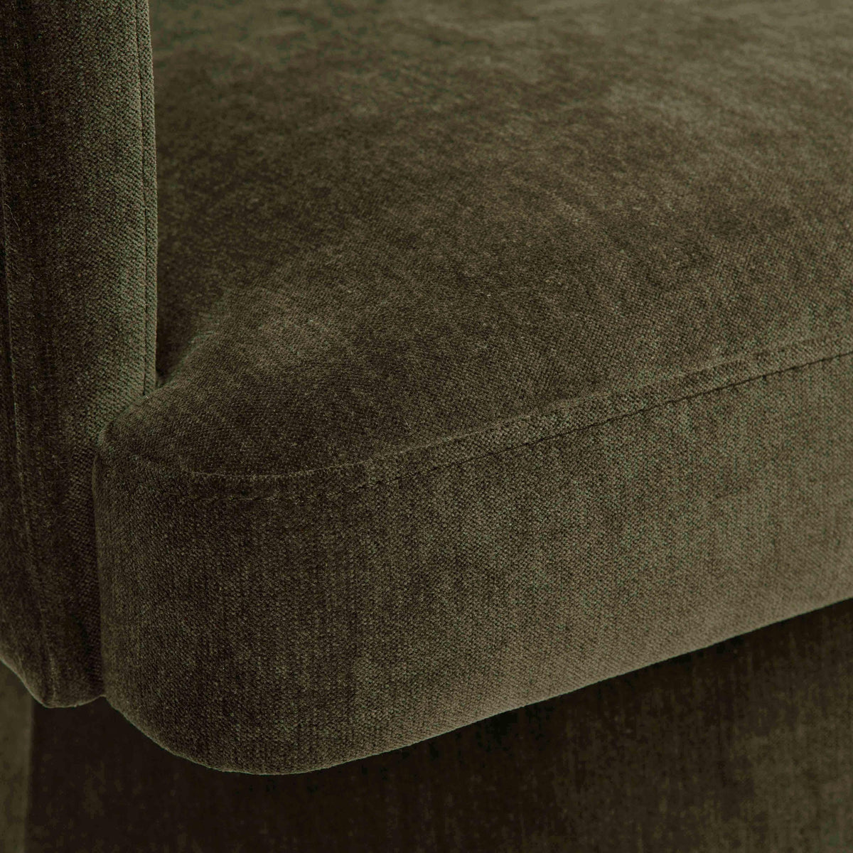 TOV Kristen Moss Olive Green Upcycled Chenille Rolling Desk Chair