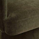 TOV Kristen Moss Olive Green Upcycled Chenille Rolling Desk Chair
