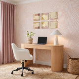 TOV Sydney Cream Performance Vegan Leather Office Desk Chair