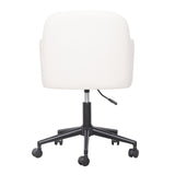 TOV Sydney Cream Performance Vegan Leather Office Desk Chair