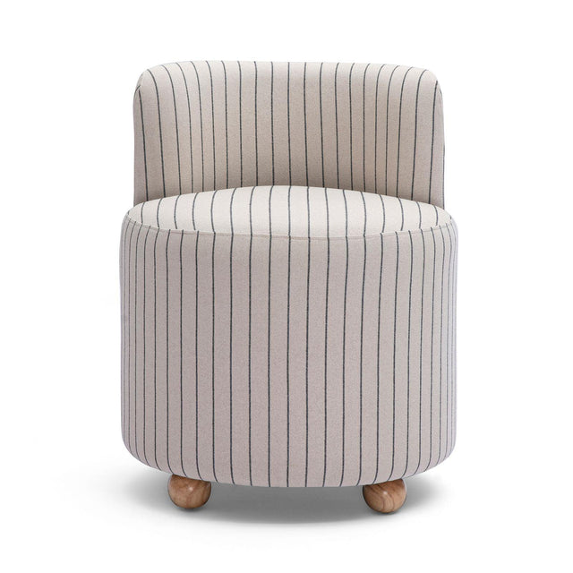 TOV Hakuna Black and White Striped Linen Desk Chair