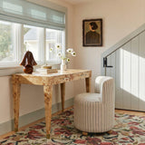 TOV Hakuna Black and White Striped Linen Desk Chair