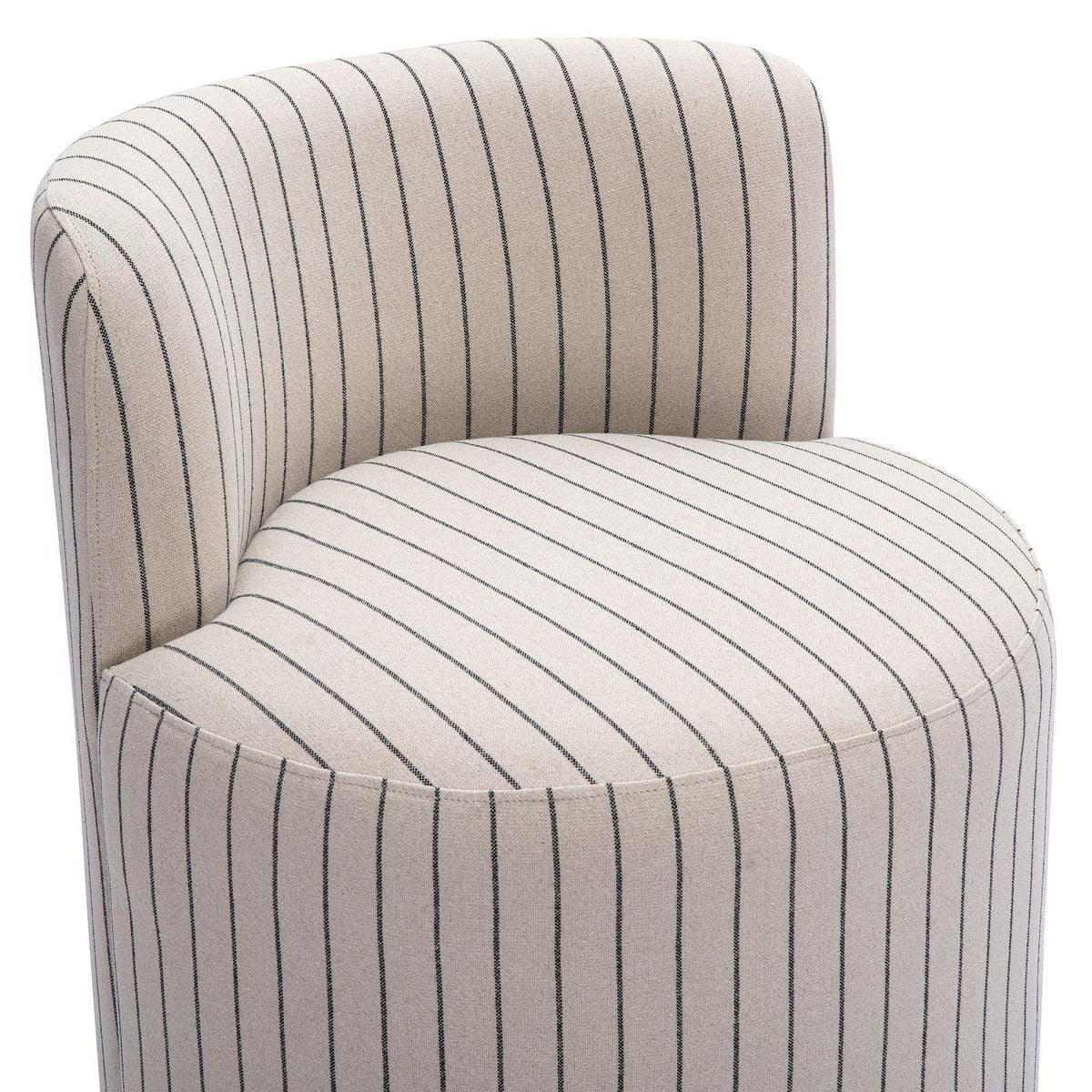 TOV Hakuna Black and White Striped Linen Desk Chair