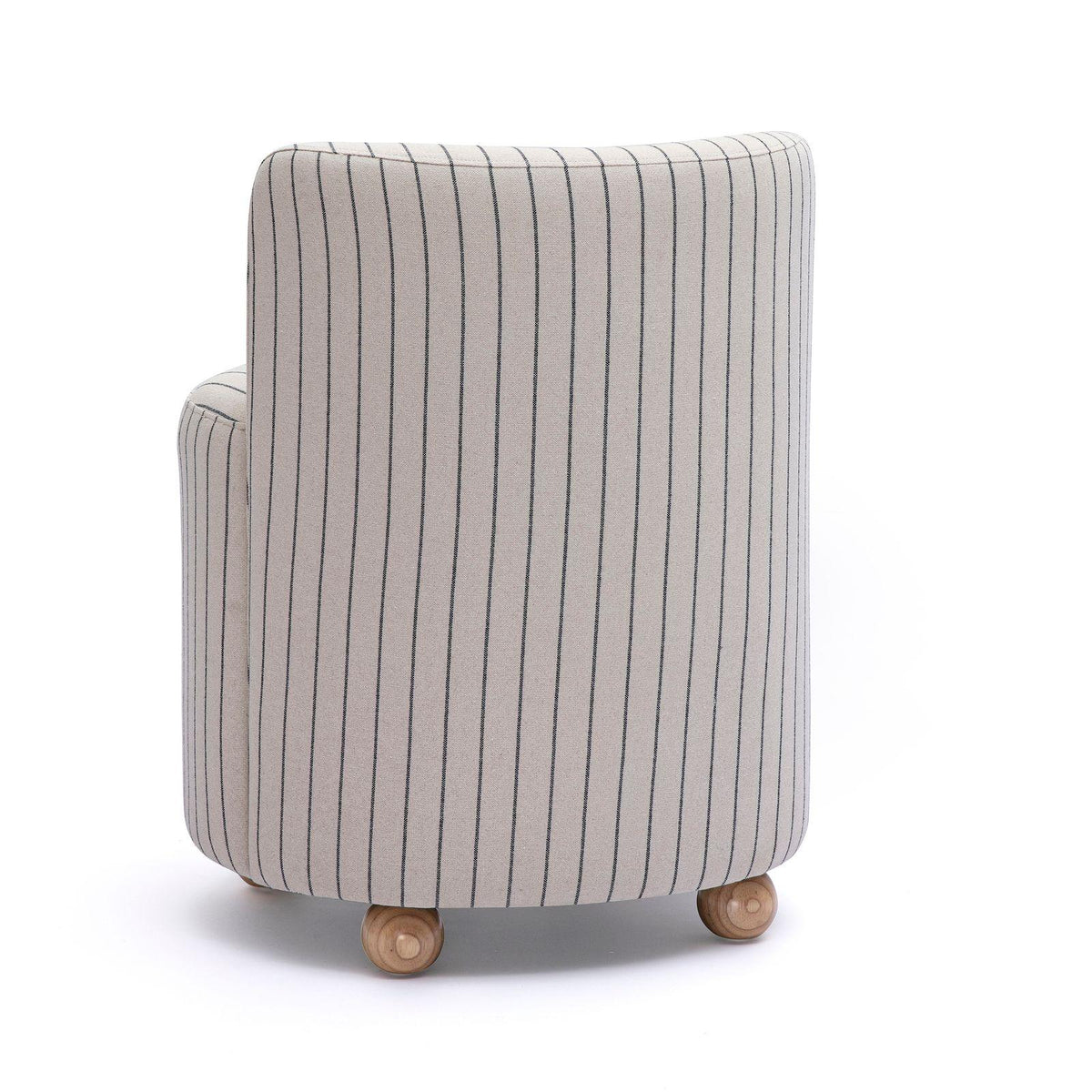 TOV Hakuna Black and White Striped Linen Desk Chair