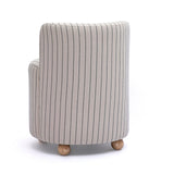 TOV Hakuna Black and White Striped Linen Desk Chair